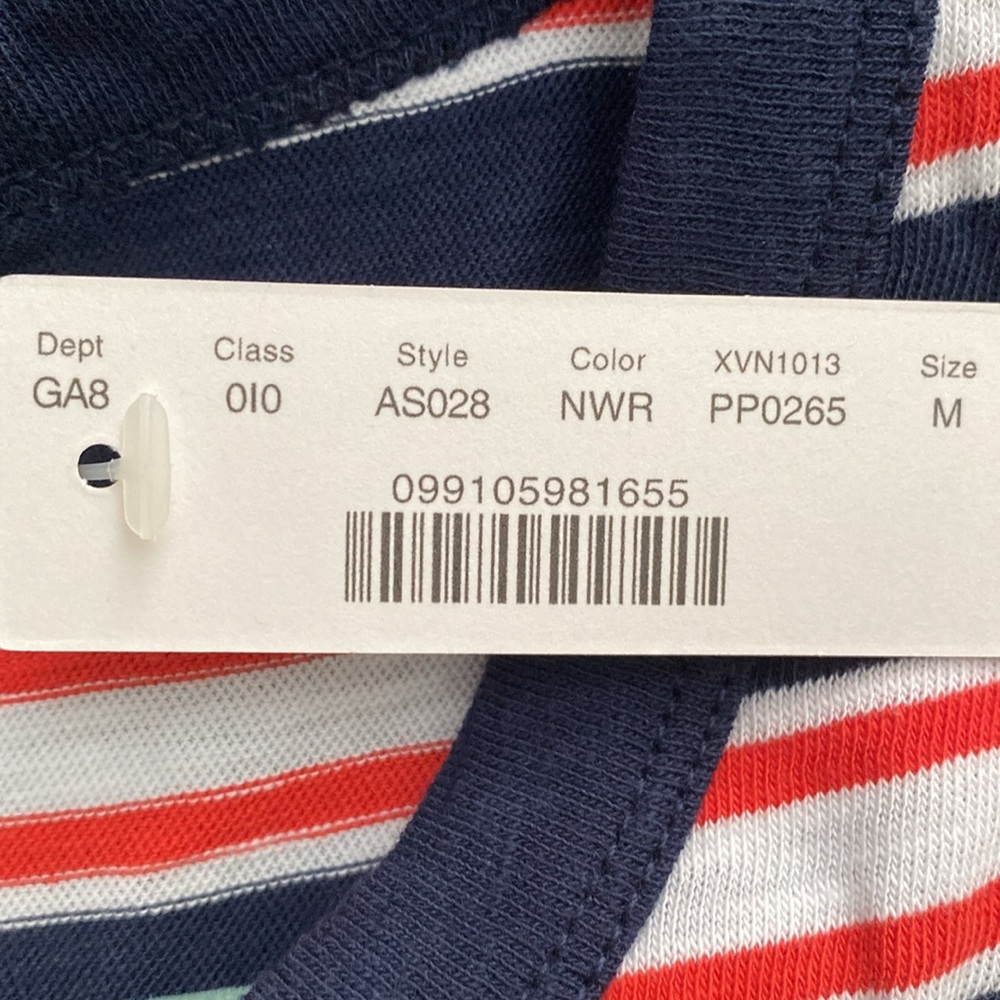 J.Crew Striped 3/4 Sleeve Cotton Tshirt - Picture 4 of 4